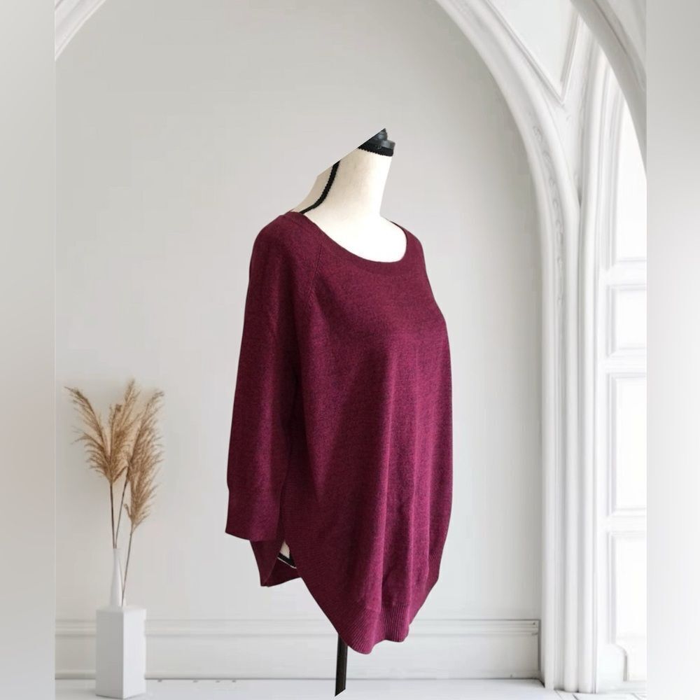 Express 3/4 Sleeve Burgundy Sweater 